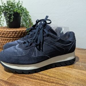 Zara Trainers Blue‎  Lace Up Shoes Sneakers WOMENS SIZE 9